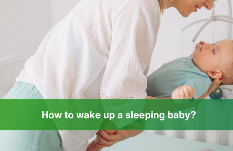 how to wake up a sleeping baby for feeding