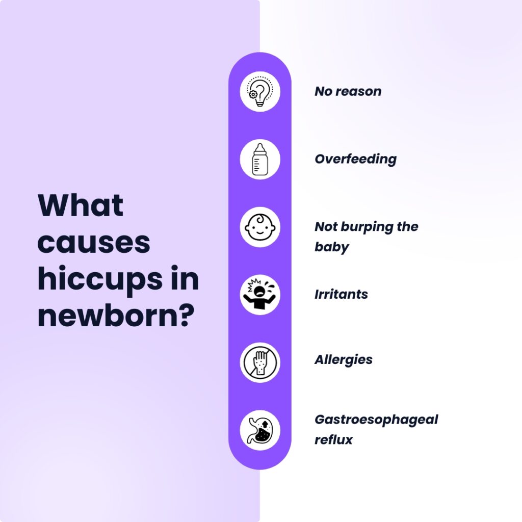 what causes hiccups in newborn
