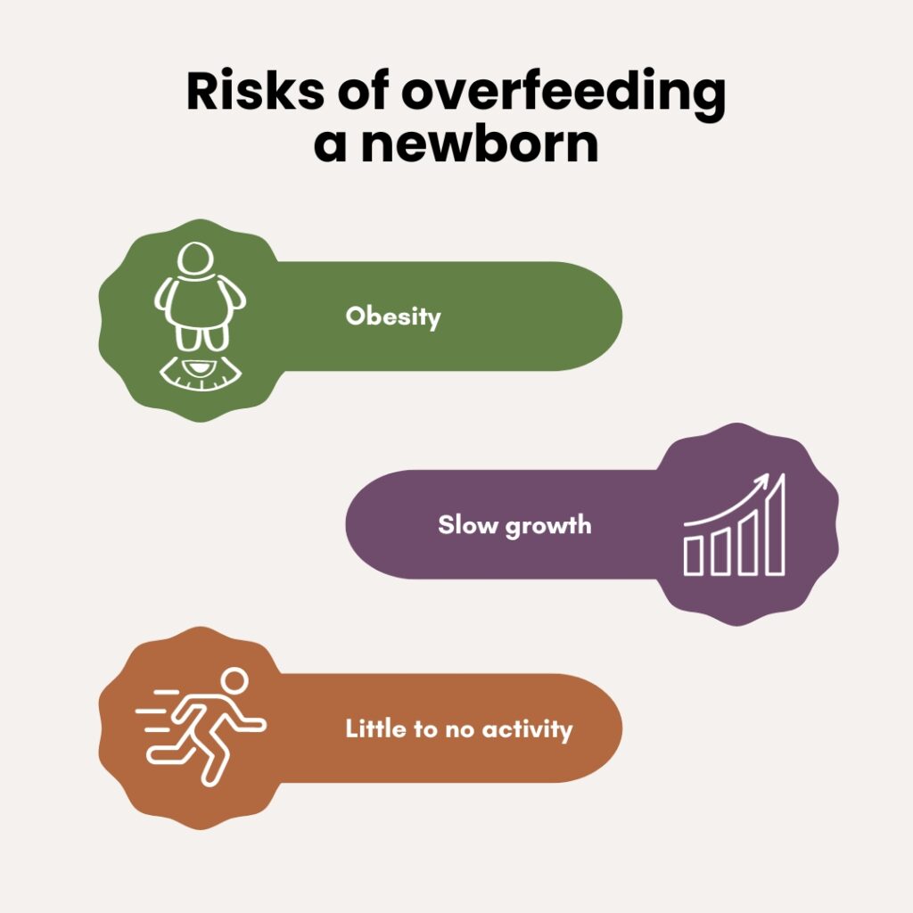 risks of overfeeding a newborn